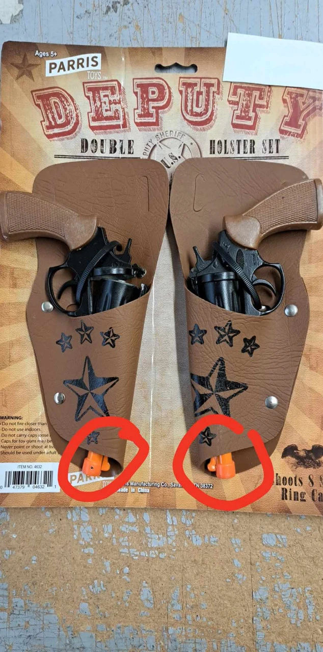 Western Deputy Double Revolver Cap Gun And Holster Se | Western | Props And Play Weapons 2 Western Deputy Double Revolver Cap Gun And Holster Se | Western | Props And Play Weapons - Image 2