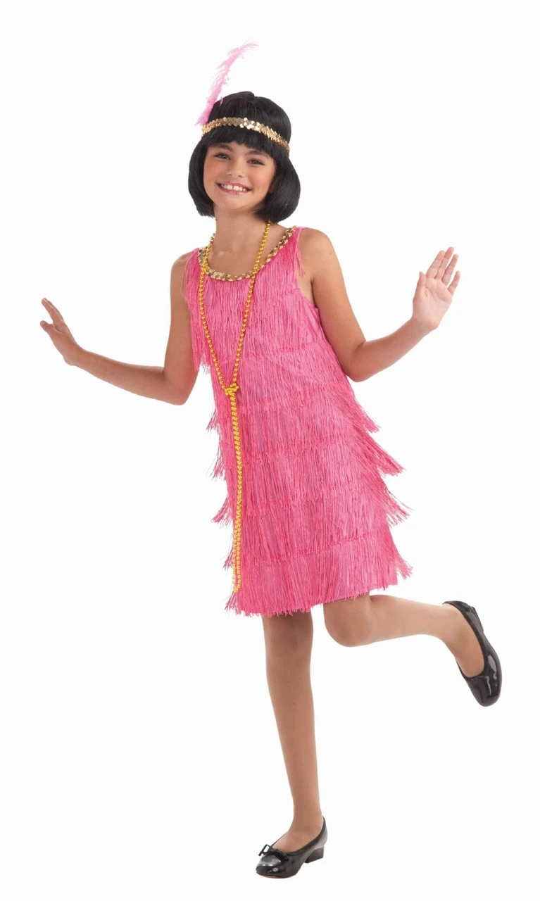 Little Miss Flapper 20s Pink Flapper Dress | 1920s | Childrens Costumes 1 Little Miss Flapper 20s Pink Flapper Dress | 1920s | Childrens Costumes