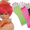 Fingerless Long Neon Fishnet Gloves | 1980s | Accessories