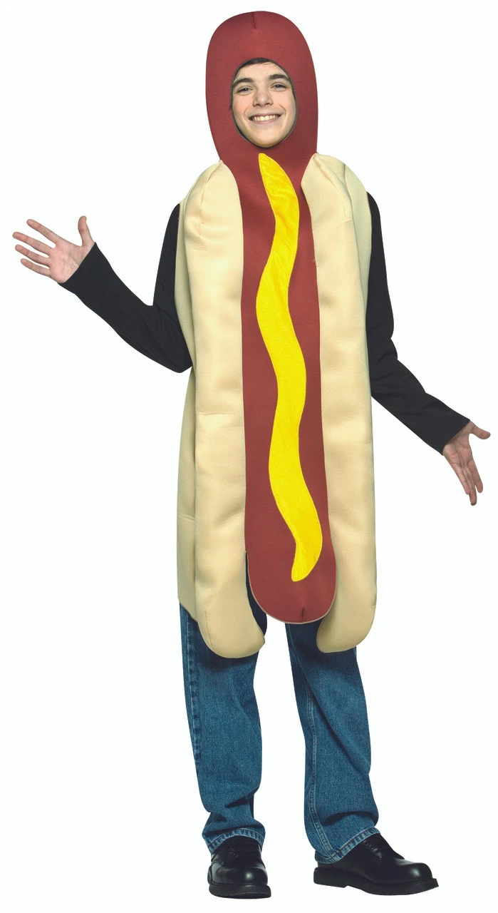Hot Dog Teen Costume | Food | Childrens Costumes 1 Hot Dog Teen Costume | Food | Childrens Costumes