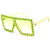 Elton Glasses Green With Green Gems | Entertainment | Glasses And Sunglasses