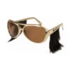 Gold Elvis Sunglasses With Sideburns | Entertainers | Glasses And Sunglasses