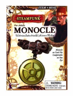 Steampunk Gear Monocle With Cord | Steampunk | Glasses And Sunglasses