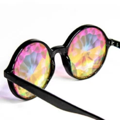Black Frame Kaliedescope Glasses | Festivals | Glasses And Sunglasses
