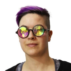 Black Frame Holographic Glasses | Festivals | Glasses And Sunglasses