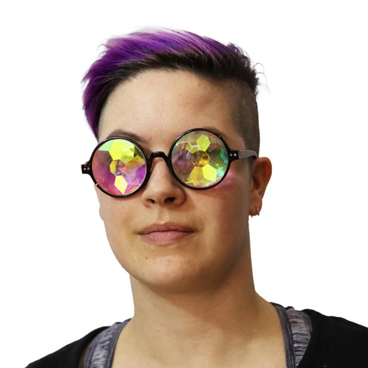 Black Frame Holographic Glasses | Festivals | Glasses And Sunglasses 1 Black Frame Holographic Glasses | Festivals | Glasses And Sunglasses