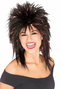 80s Glam Superstar Wig WithTinsel | 1980s | Wigs And Hair Pieces