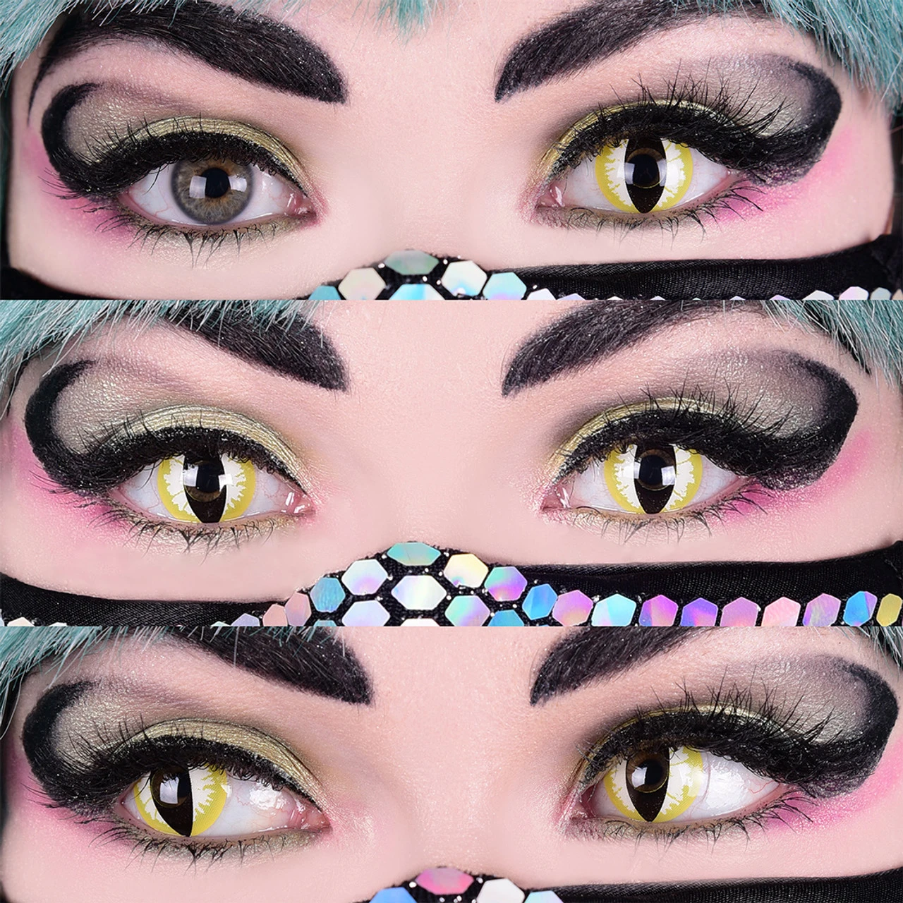 Thriller Cat Eye | Costume Contacts | Primal Contact Lenses 2 Thriller Cat Eye | Costume Contacts | Primal Contact Lenses - Image 2
