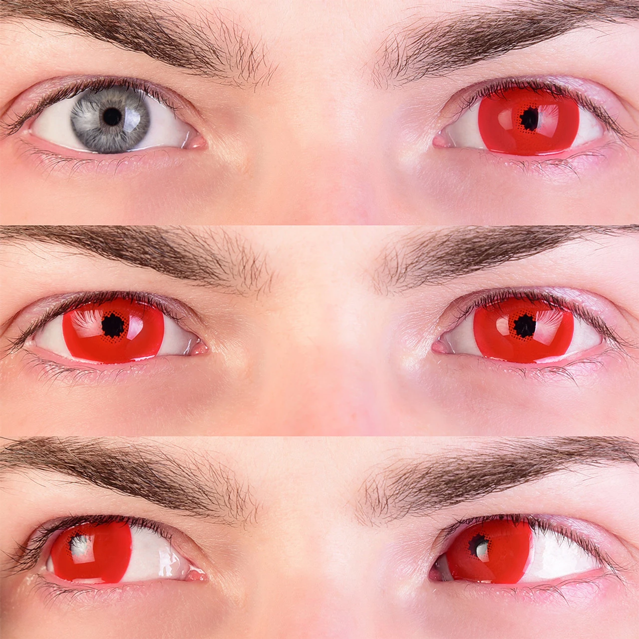 Red Mini-Sclera | Costume Contacts | Primal Contact Lenses 2 Red Mini-Sclera | Costume Contacts | Primal Contact Lenses - Image 2