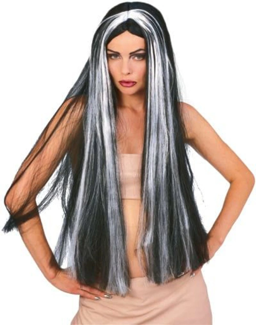 36in Long Witch Black And Grey Wig | Halloween | Wigs And Hair Pieces 1 36in Long Witch Black And Grey Wig | Halloween | Wigs And Hair Pieces