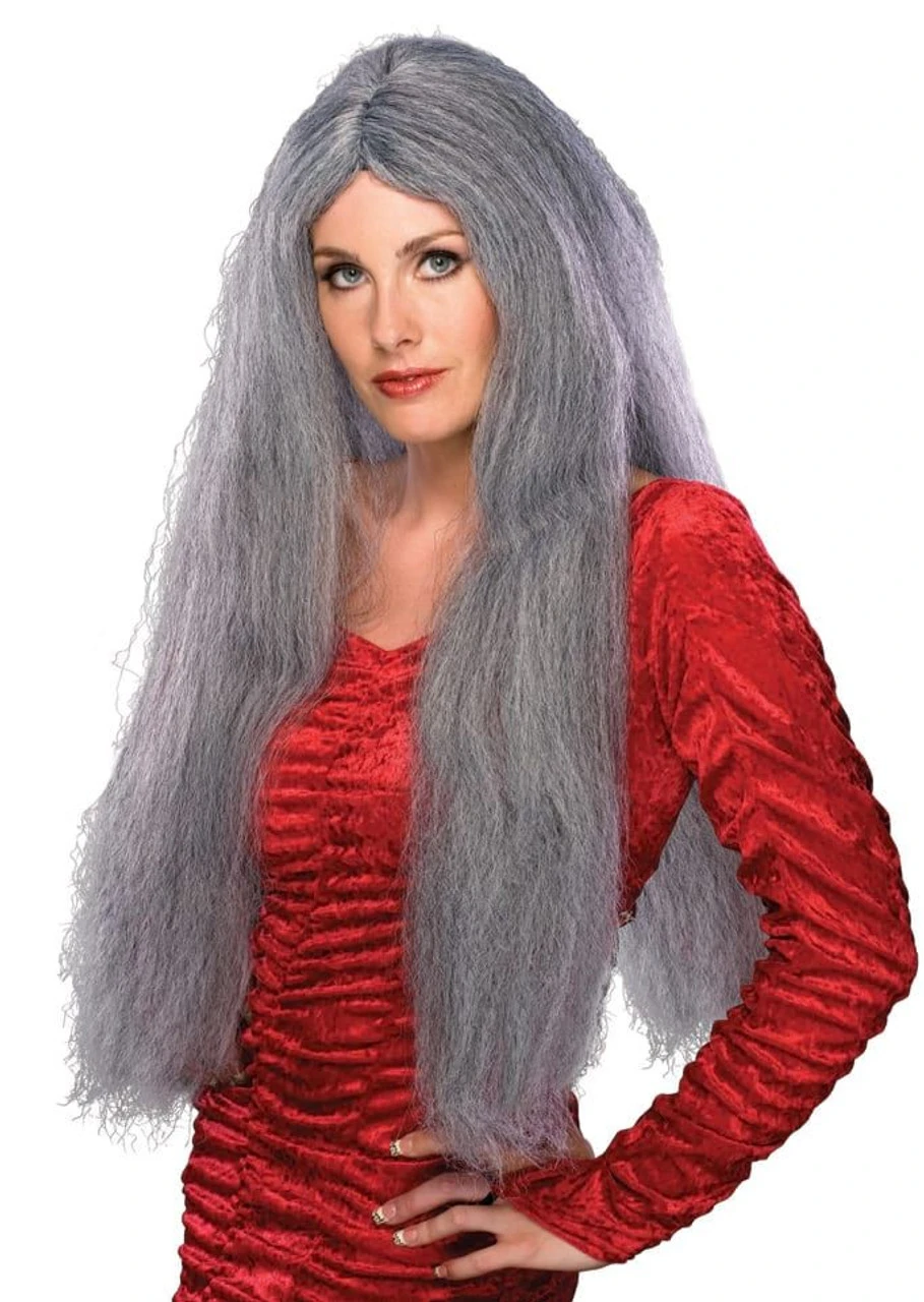 28in Long Witch Wig Grey Wig | Halloween | Wigs And Hair Pieces 1 28in Long Witch Wig Grey Wig | Halloween | Wigs And Hair Pieces