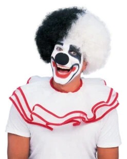 Deluxe Clown Afro Wig - Black And White | Circus | Wigs And Hair Pieces