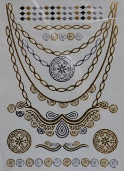 Metallic Tattoos Necklace | Beauty Tattoos | Makeup