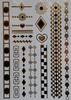 Metallic Tattoos 20's Deco | Beauty Tattoos | Makeup