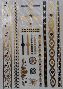 Metallic Tattoos Baroque Deco | Beauty Tattoos | Makeup