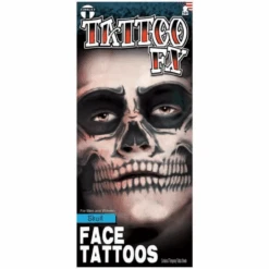 Skull Face Tattoo FX | Tinsley | Temporary Tattoos | Makeup