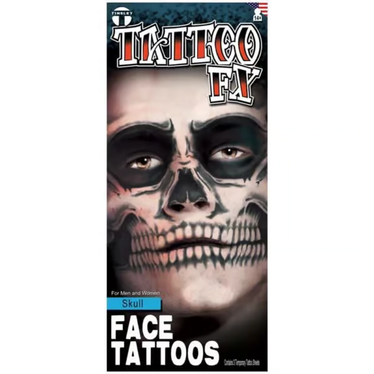 Skull Face Tattoo FX | Tinsley | Temporary Tattoos | Makeup 1 Skull Face Tattoo FX | Tinsley | Temporary Tattoos | Makeup