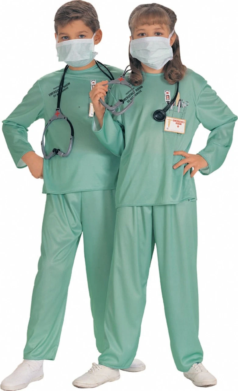 ER Doctor Medical Scrubs | Jobs | Childrens Costumes 1 ER Doctor Medical Scrubs | Jobs | Childrens Costumes