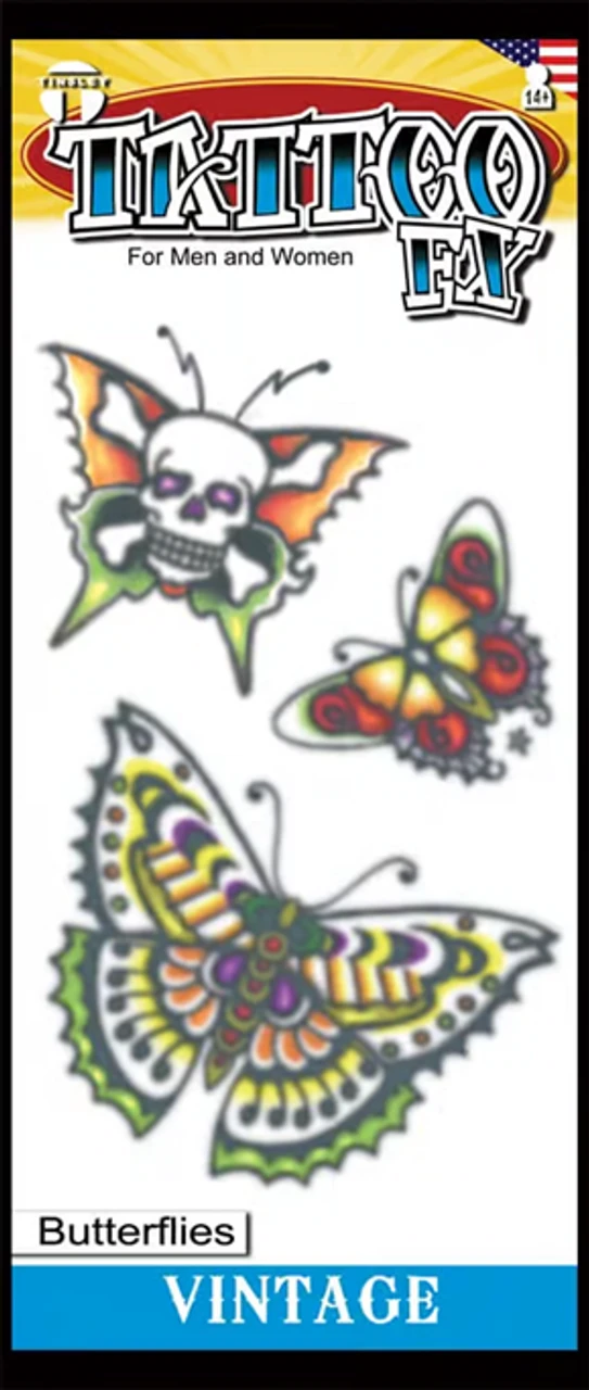 Butterfly Vintage Tattoo FX | Tinsley | Temporary Tattoos 1 Butterfly Vintage Tattoo FX | Tinsley | Temporary Tattoos