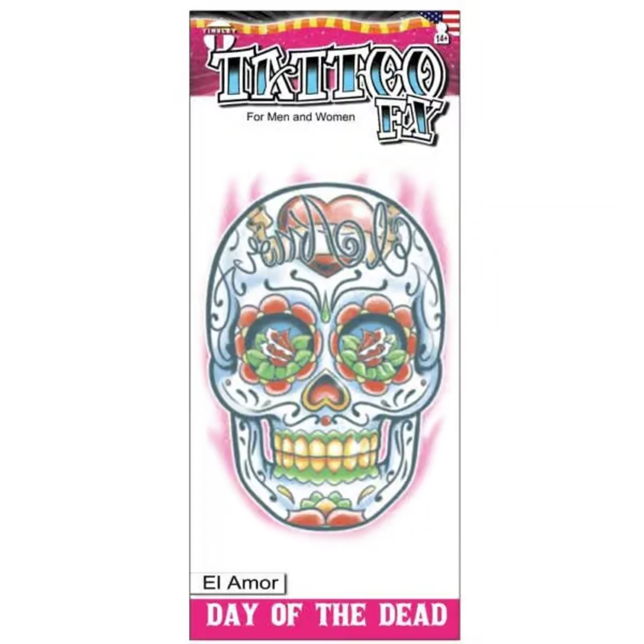 El Amor Sugar Skull Tattoo FX | Day Of The Dead | Tinsley | Temporary Tattoos 1 El Amor Sugar Skull Tattoo FX | Day Of The Dead | Tinsley | Temporary Tattoos