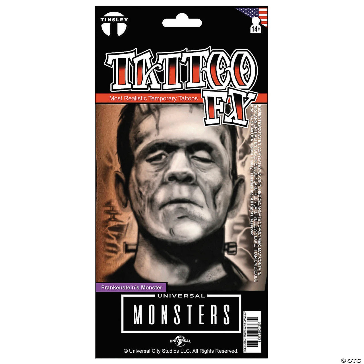 Frankensteins Monster Tattoo FX | Universal Studios | Tinsley | Temporary Tattoos 1 Frankensteins Monster Tattoo FX | Universal Studios | Tinsley | Temporary Tattoos