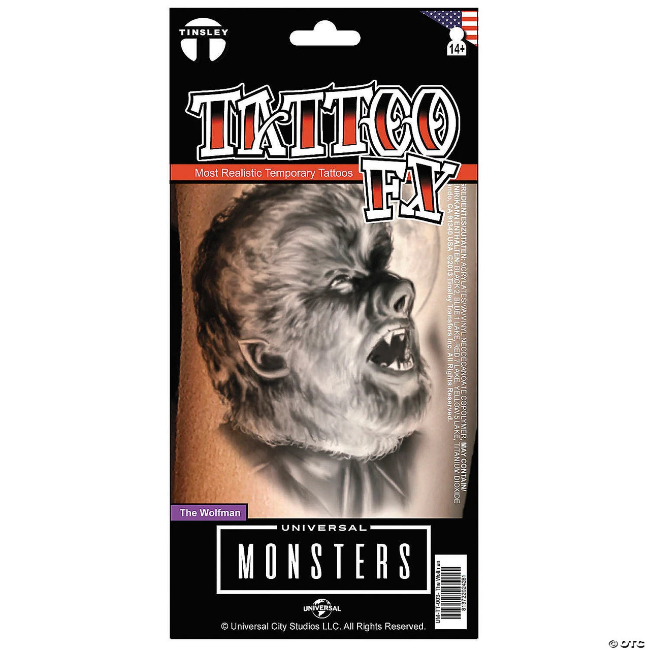 The Wolfman Tattoo FX | Universal Studios | Tinsley | Temporary Tattoos 1 The Wolfman Tattoo FX | Universal Studios | Tinsley | Temporary Tattoos