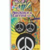 60s Peace Sign Necklace & Earrings | 1960s | Accessories