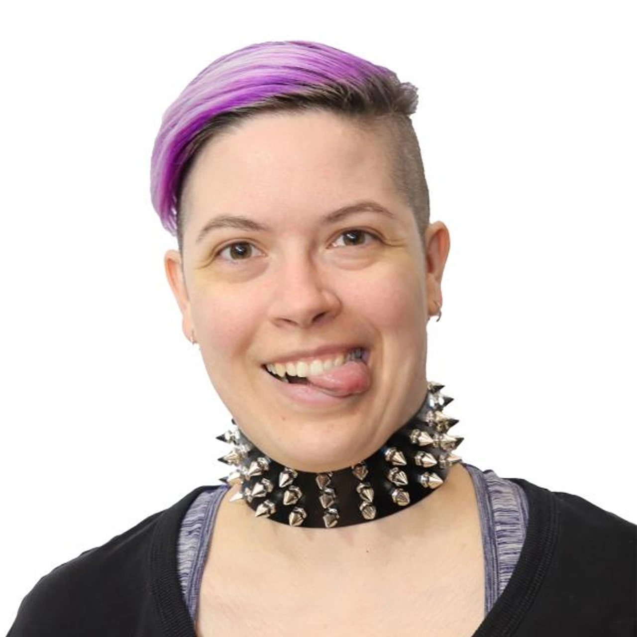 Leatherlike Studded Punk Choker | 1980s | Accessories 1 Leatherlike Studded Punk Choker | 1980s | Accessories