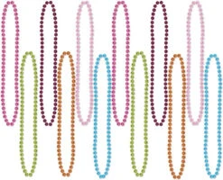 Multicolour 12 Pack Party Beads | Festivals | Accessories