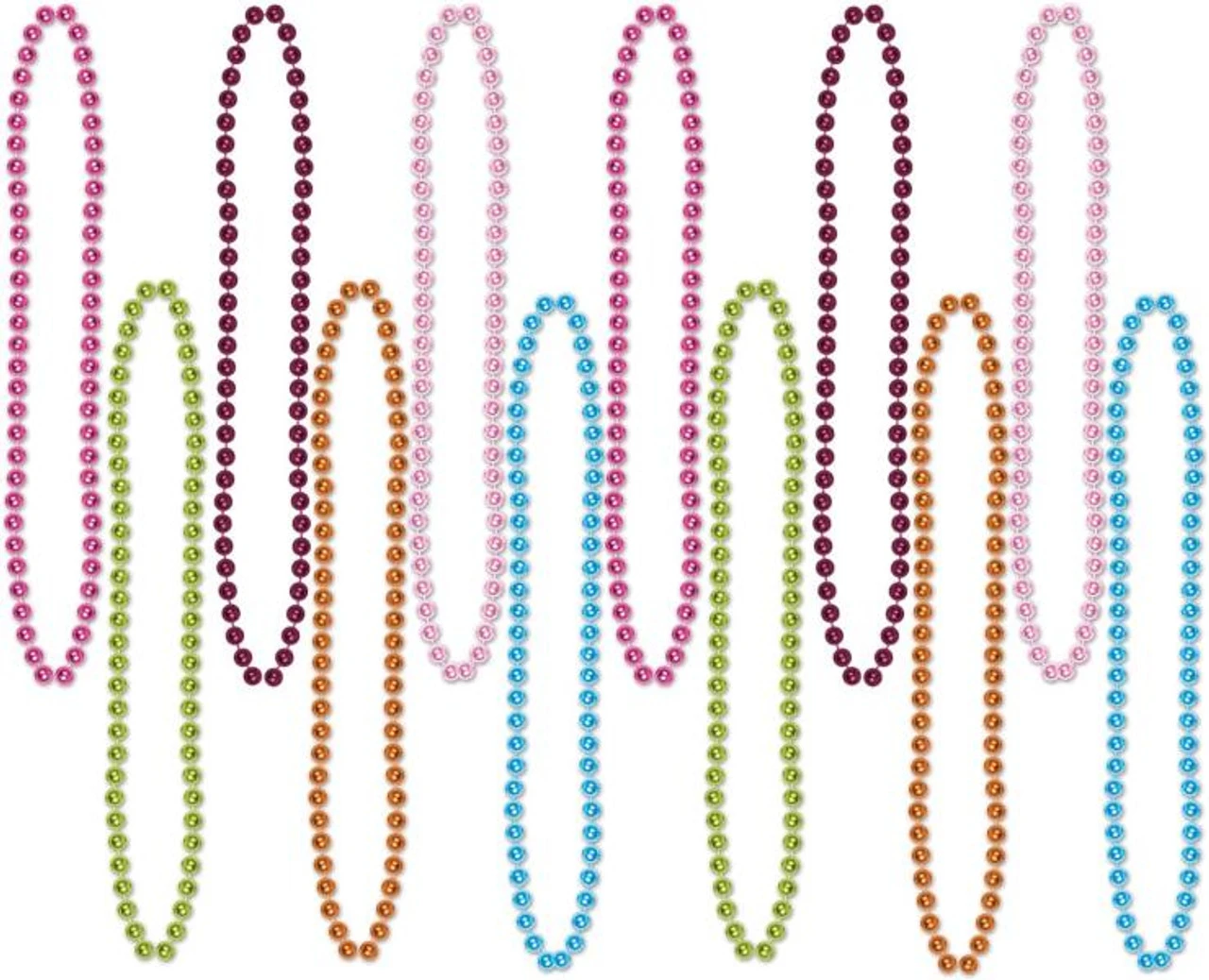 Multicolour 12 Pack Party Beads | Festivals | Accessories 1 Multicolour 12 Pack Party Beads | Festivals | Accessories