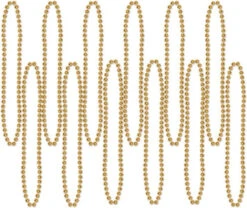 Gold 12 Pack Party Beads | Festivals | Accessories