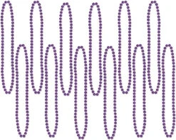 Purple 12 Pack Party Beads | Festivals | Accessories