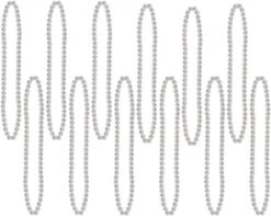 Silver 12 Pack Party Beads | Festivals | Accessories