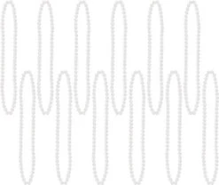 White 12 Pack Party Beads | Festivals | Accessories