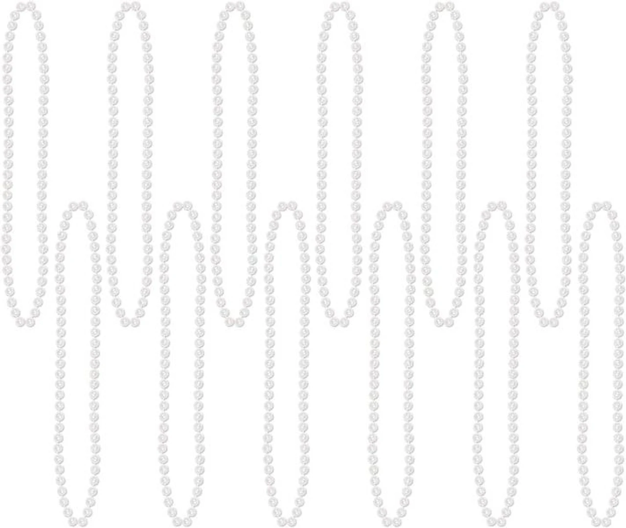 White 12 Pack Party Beads | Festivals | Accessories 1 White 12 Pack Party Beads | Festivals | Accessories