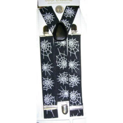 Spider Web Black Costume Suspenders | Halloween | Accessories