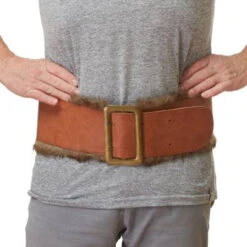 Leatherlike Viking Belt With Fur | Vikings | Accessories