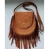 Leatherlike Fringe Hippie Pouch | 1960s | Accessories