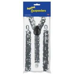 Suspenders Silver Sequin | Festivals | Accessories