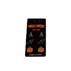 Witch Hats Bat And Pumpkins Halloween Earrings | Halloween | Accessories