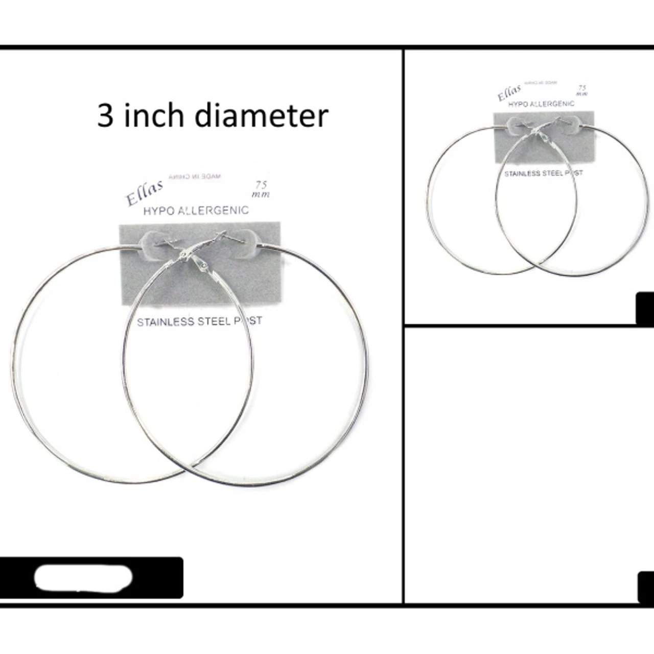 Large Silver Hoop Earrings | 1970s | Accessories 1 Large Silver Hoop Earrings | 1970s | Accessories