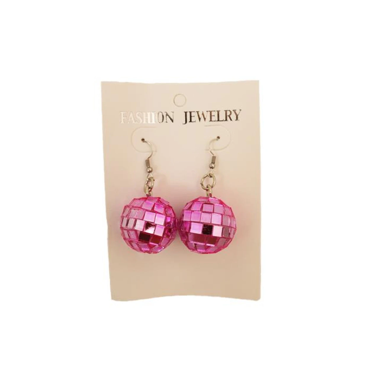 Pink Disco Ball Earrings | 1970s | Accessories 1 Pink Disco Ball Earrings | 1970s | Accessories