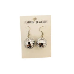 Silver Disco Ball Earrings | 1970s | Accessories