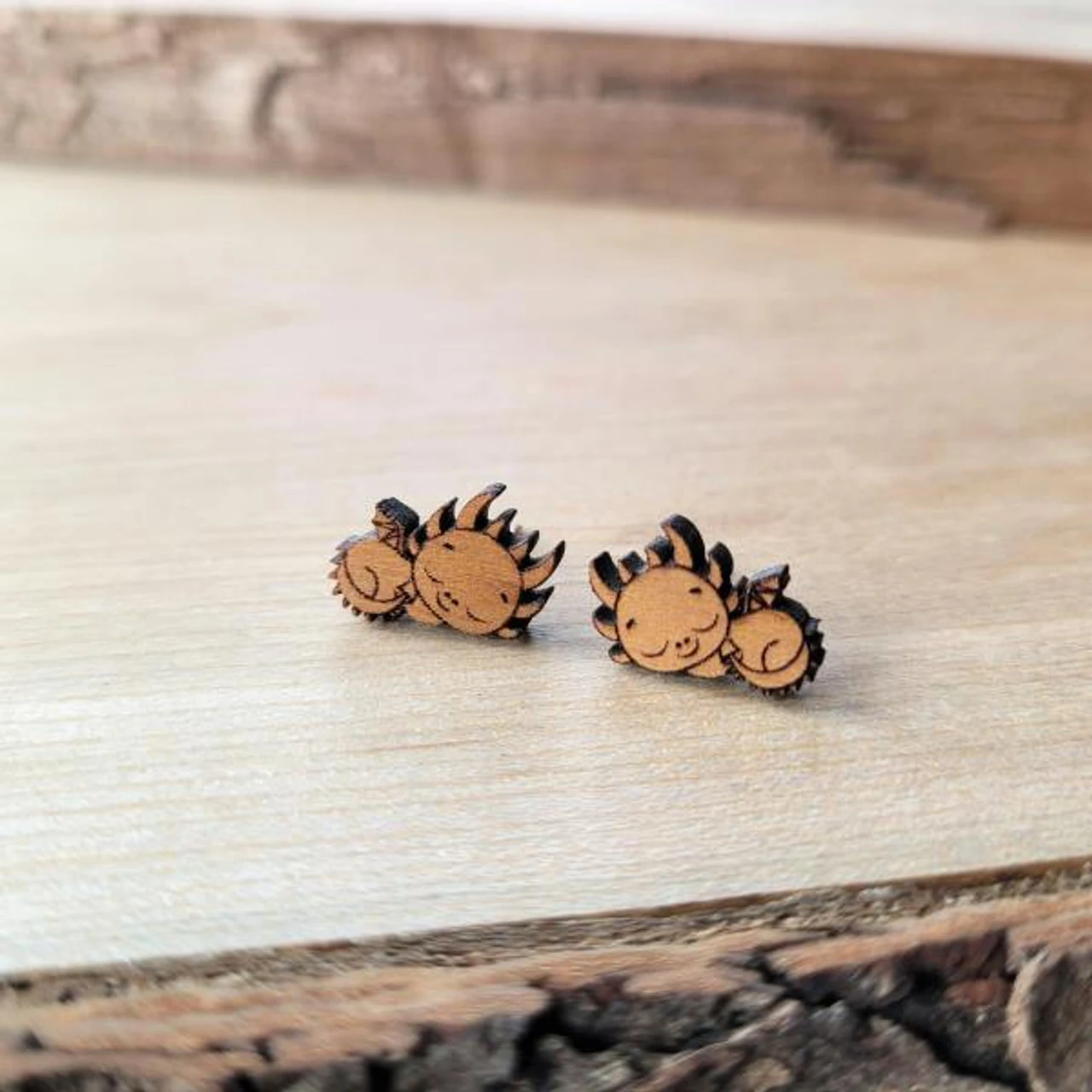 Cherry Cute Sleeping Horned Dragon Earrings | Fantasy By Numbers | Artisan Crafted Items 1 Cherry Cute Sleeping Horned Dragon Earrings | Fantasy By Numbers | Artisan Crafted Items