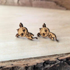 Cherry Cute Flying Winged Dragon Earrings | Fantasy By Numbers | Artisan Crafted Items