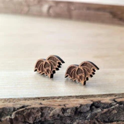 Cherry Flying Dragon Earrings | Fantasy By Numbers | Artisan Crafted Items