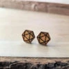 Cherry Geometric D20 Earrings | Fantasy By Numbers | Artisan Crafted Items