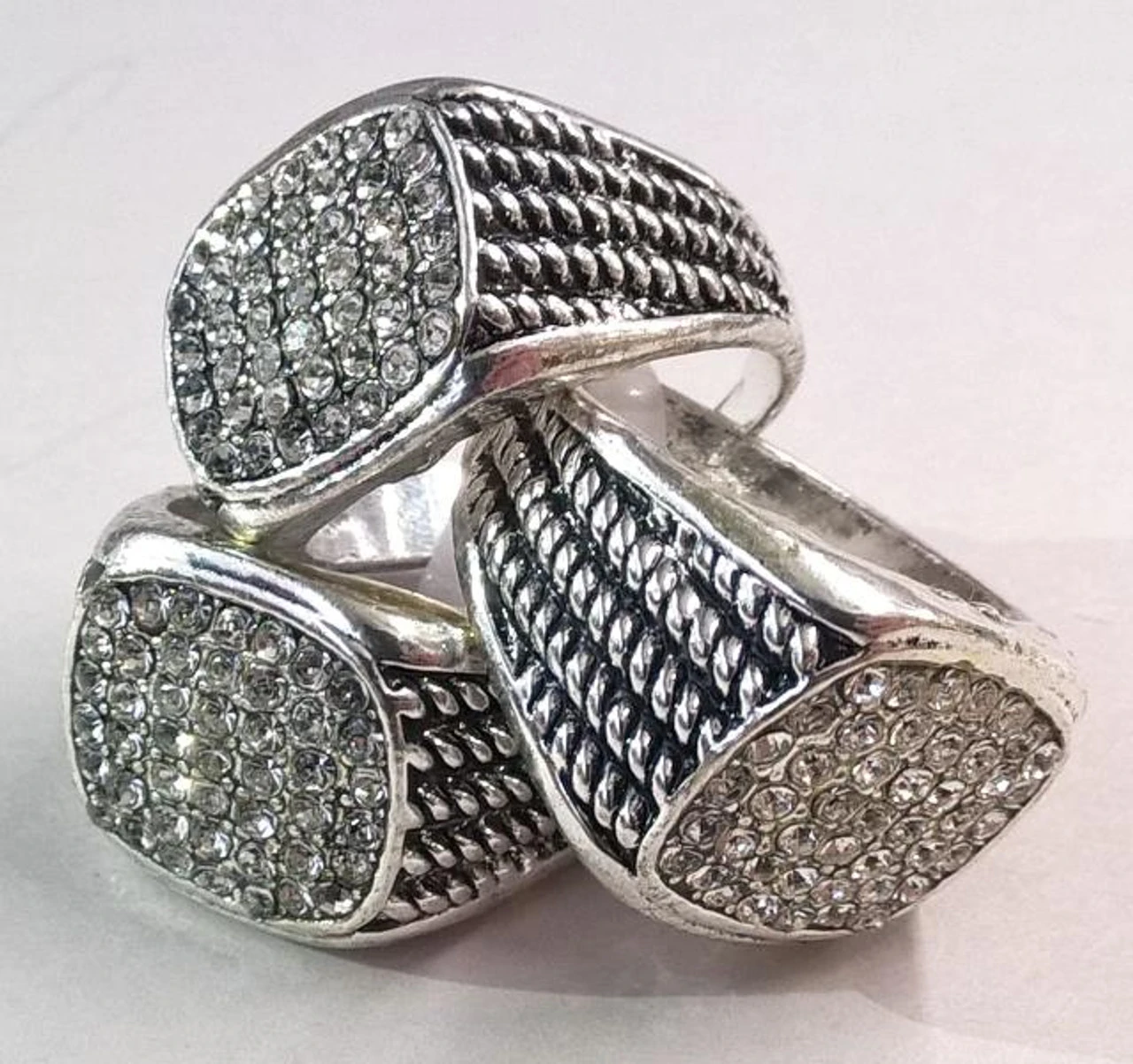 Chunky Gem Pimp Ring Silver | 1970s | Glasses And Sunglasses 1 Chunky Gem Pimp Ring Silver | 1970s | Glasses And Sunglasses