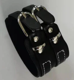 Leather-Like Wristband Black | Festivals | Accessories
