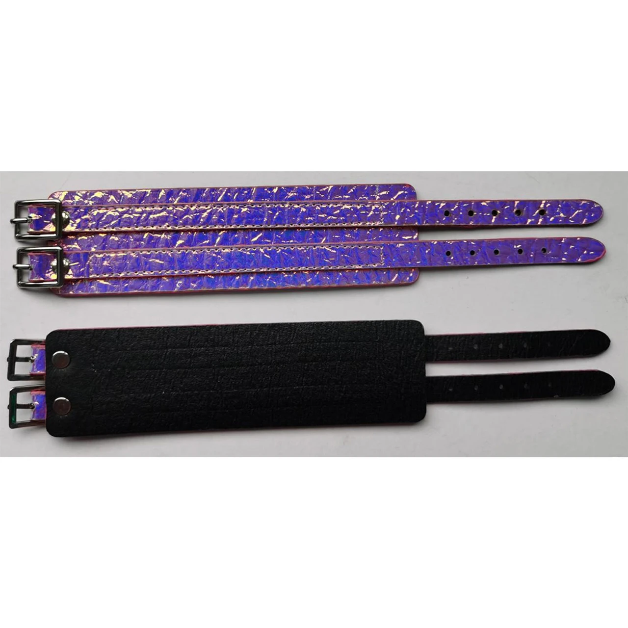 Leather-Like Wristband Iridescent Pink | Festivals | Accessories 1 Leather-Like Wristband Iridescent Pink | Festivals | Accessories
